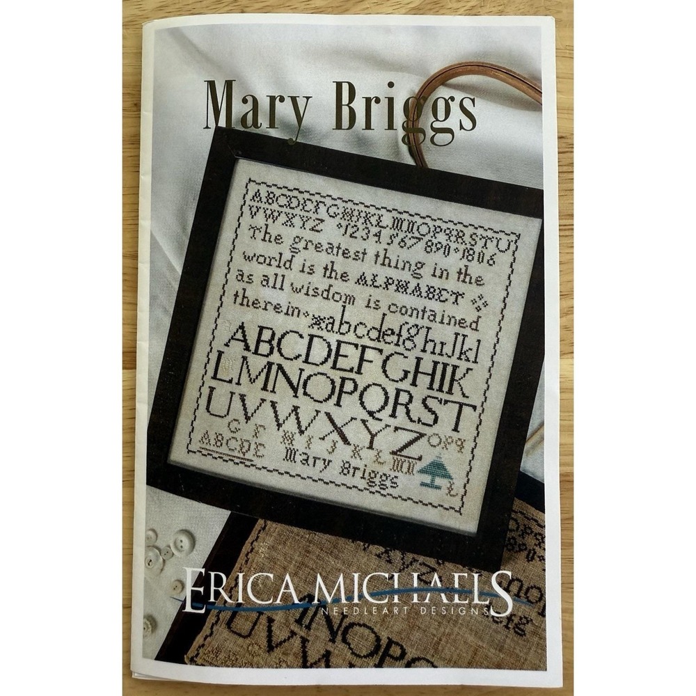 Mary Briggs, 1806 ~ Erica Michaels An Antique Marking Sampler Cross Stitch Chart